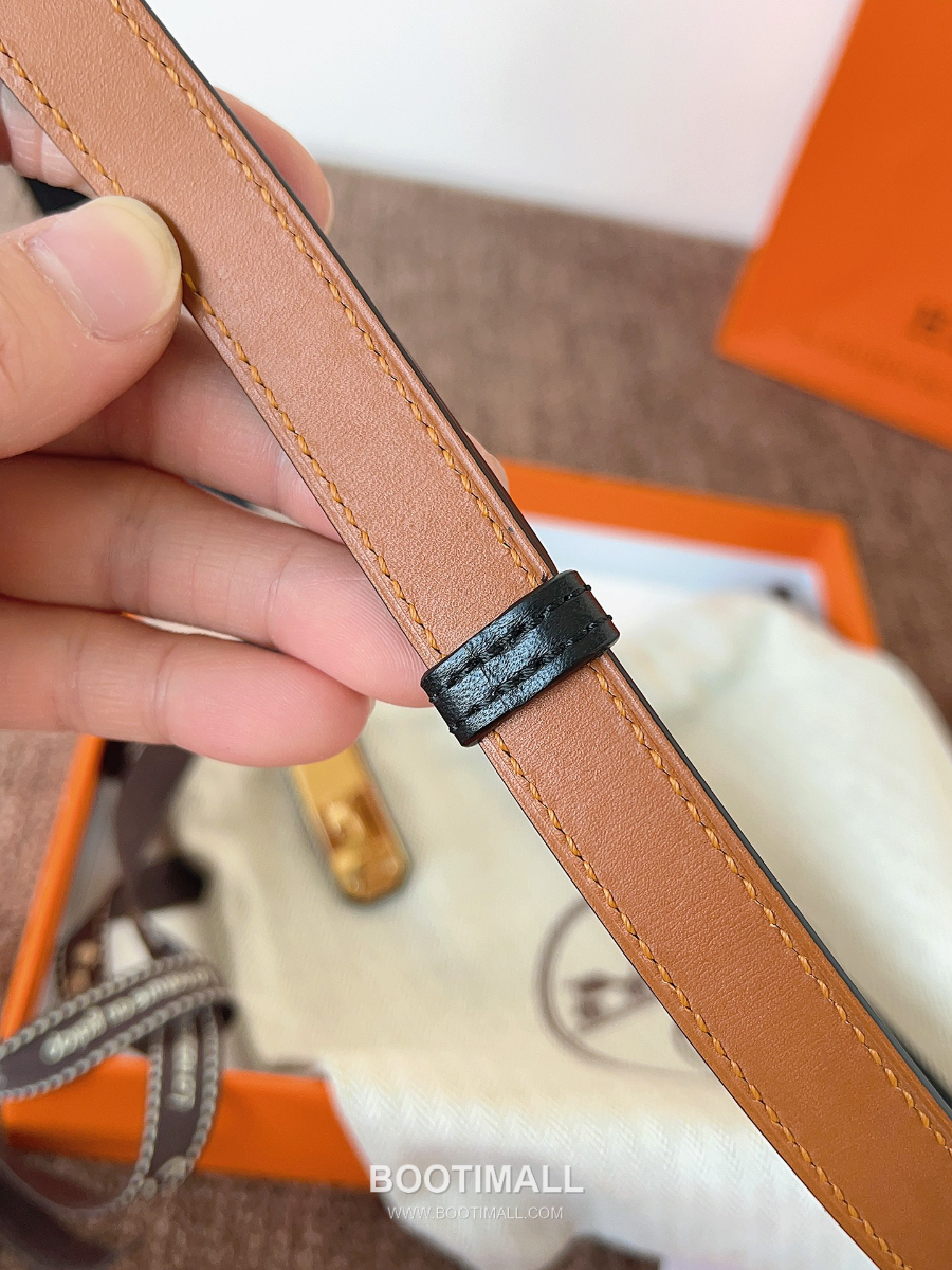 HERMÈS Kelly 18 Reversible Epsom 에르메스 켈리 18 리버서블 엡송 카프스킨 벨트 블랙 1.8cm 5