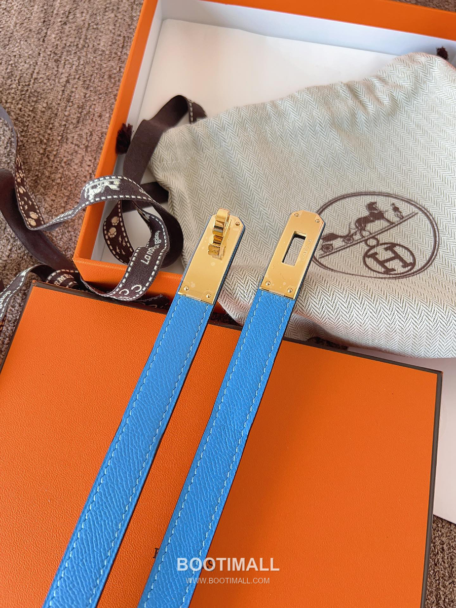 HERMÈS Kelly 18 Reversible Epsom 에르메스 켈리 18 리버서블 엡송 카프스킨 벨트 코발트블루 1.8cm 3