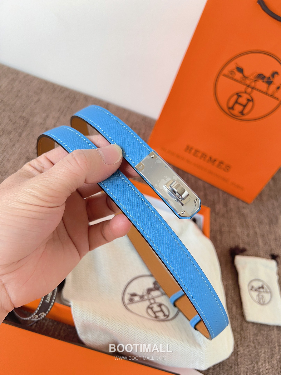 HERMÈS Kelly 18 Reversible Epsom 에르메스 켈리 18 리버서블 엡송 카프스킨 벨트 코발트블루 1.8cm 6