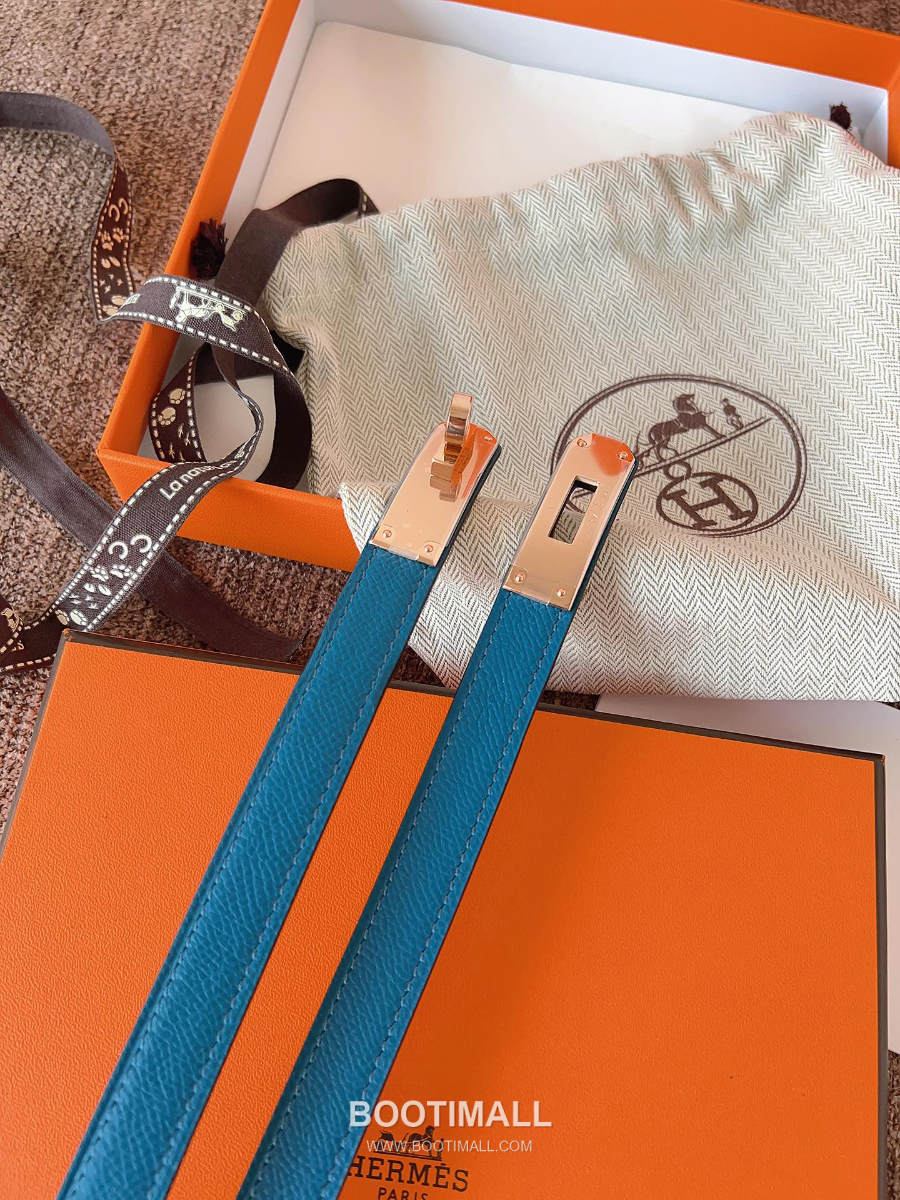 HERMÈS Kelly 18 Reversible Epsom 에르메스 켈리 18 리버서블 엡송 카프스킨 벨트 코발트 1.8cm 3
