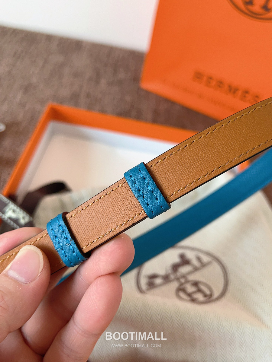HERMÈS Kelly 18 Reversible Epsom 에르메스 켈리 18 리버서블 엡송 카프스킨 벨트 코발트 1.8cm 7
