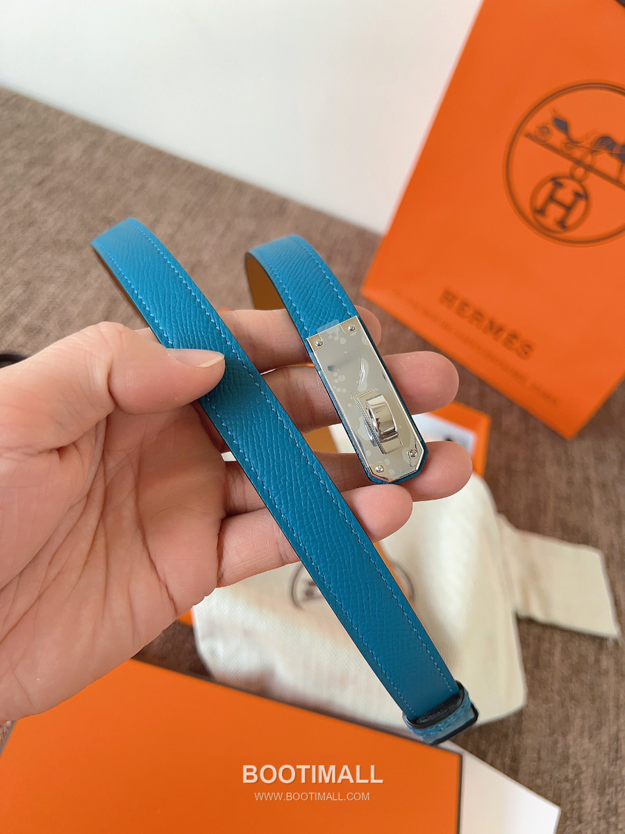 HERMÈS Kelly 18 Reversible Epsom 에르메스 켈리 18 리버서블 엡송 카프스킨 벨트 코발트 1.8cm 8