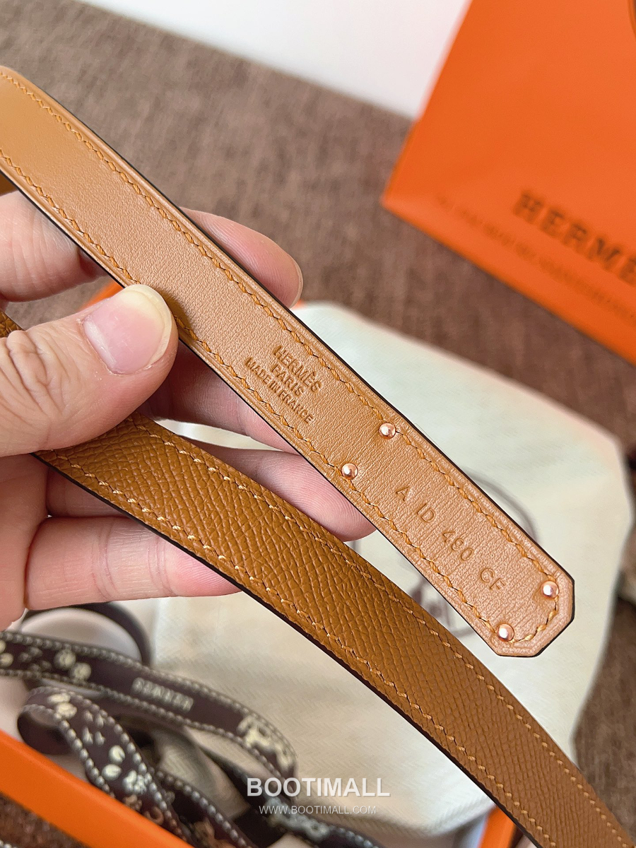 HERMÈS Kelly 18 Reversible Epsom 에르메스 켈리 18 리버서블 엡송 카프스킨 벨트 브라운 1.8cm 7