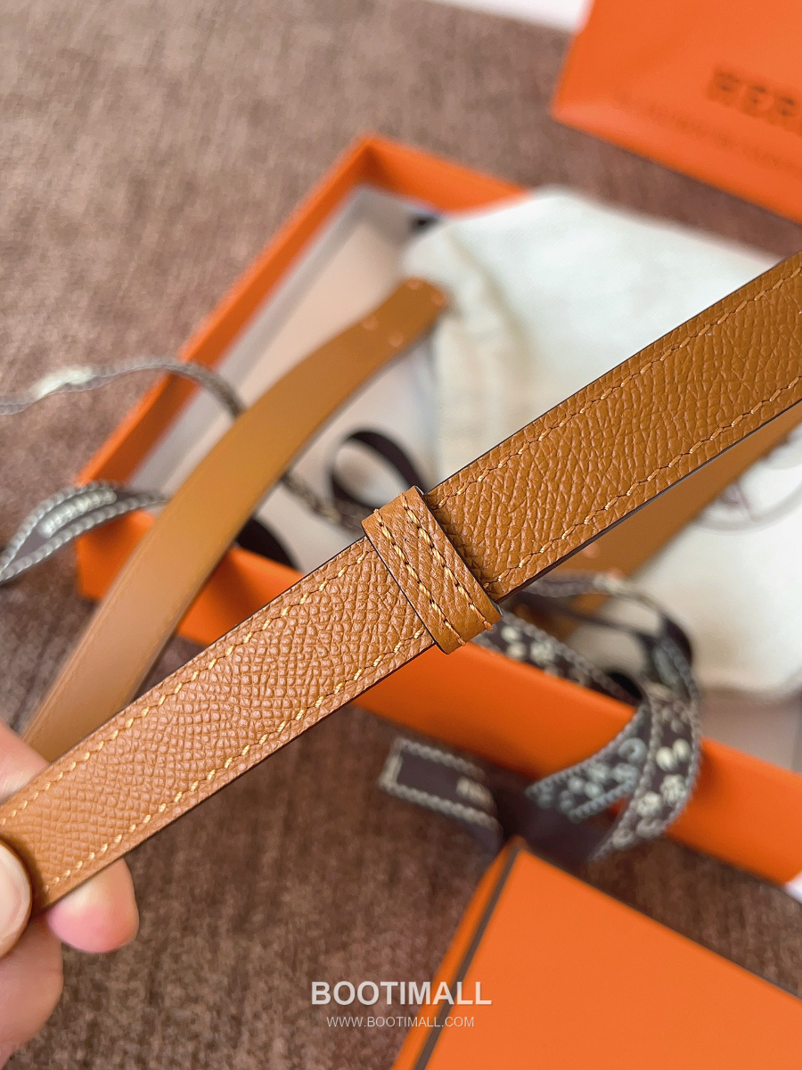 HERMÈS Kelly 18 Reversible Epsom 에르메스 켈리 18 리버서블 엡송 카프스킨 벨트 브라운 1.8cm 8