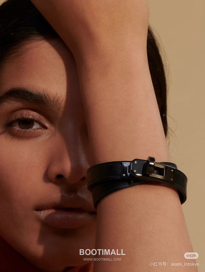 Hermès 에르메스 미니 켈리 더블랩 브레이슬릿 Swift 카프스킨 골드 하드웨어 팔찌 2