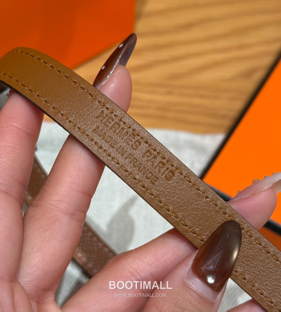 Hermès 에르메스 미니 켈리 더블랩 브레이슬릿 Swift 카프스킨 골드 하드웨어 팔찌 11