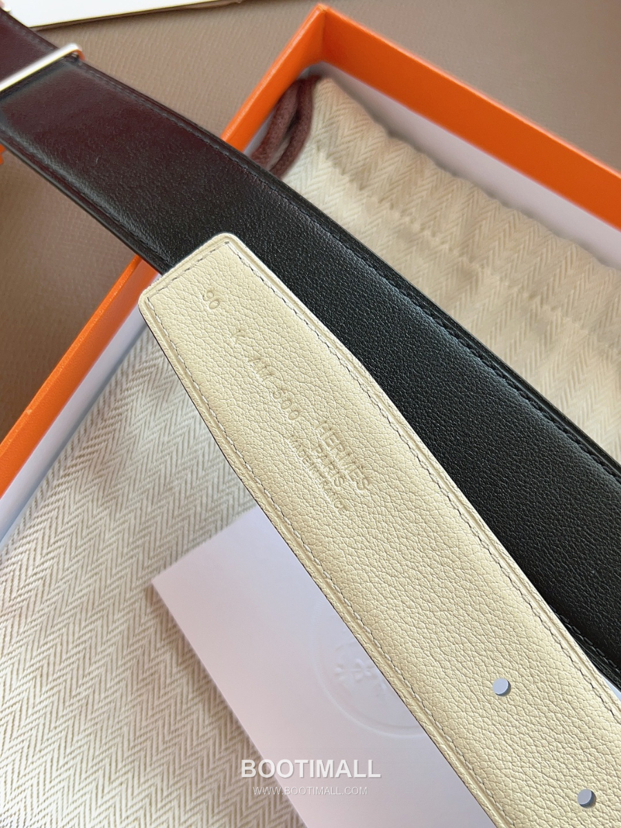 Hermès Constance H Reversible Belt 32mm Togo Calfskin Gold Hardware 에르메스 콘스탕스 H 리버서블 벨트 토고 송아지 가죽 아이보리 3.2cm 10