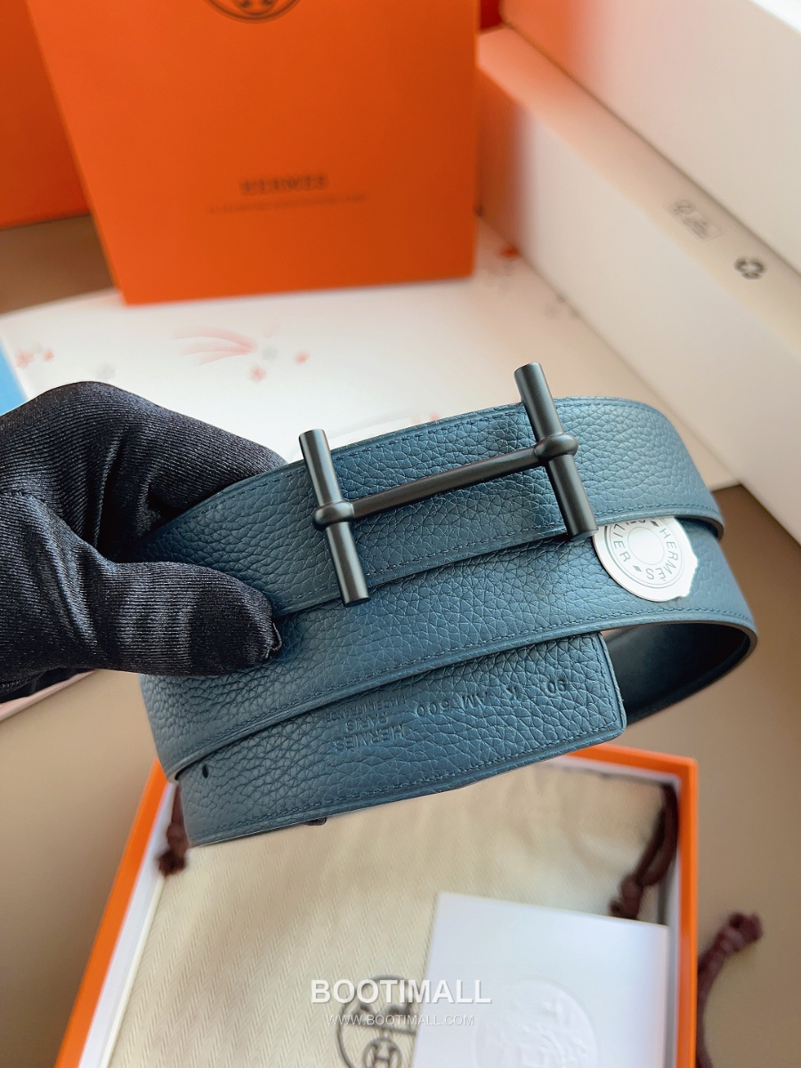 Hermès Constance H Reversible Belt 32mm Togo Calfskin Gold Hardware 에르메스 콘스탕스 H 리버서블 벨트 토고 송아지 가죽 민트/블랙 3.2cm 9