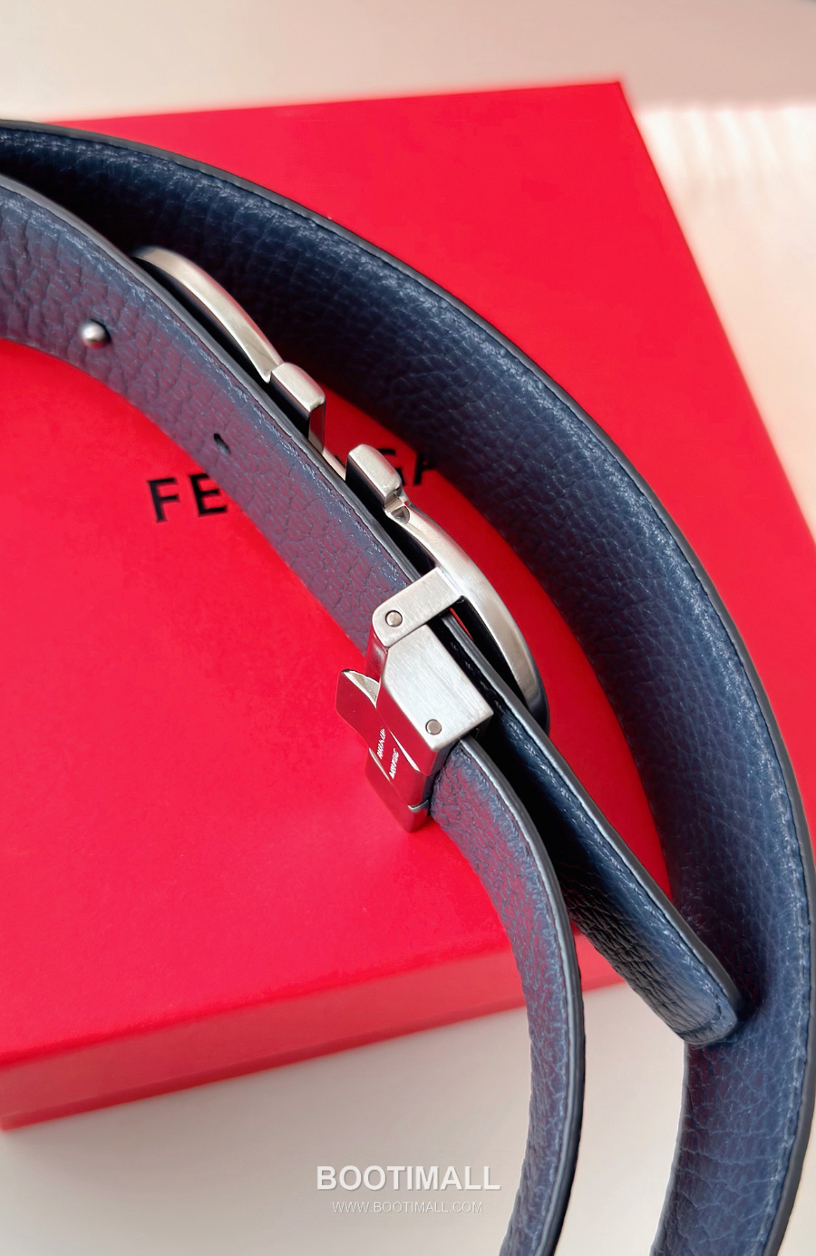 Salvatore Ferragamo Double Gancini Reversible Embossed Calfskin Belt 살바토레 페라가모 더블 간치니 리버서블 엠보 카프스킨 벨트 실버 3.5cm 8
