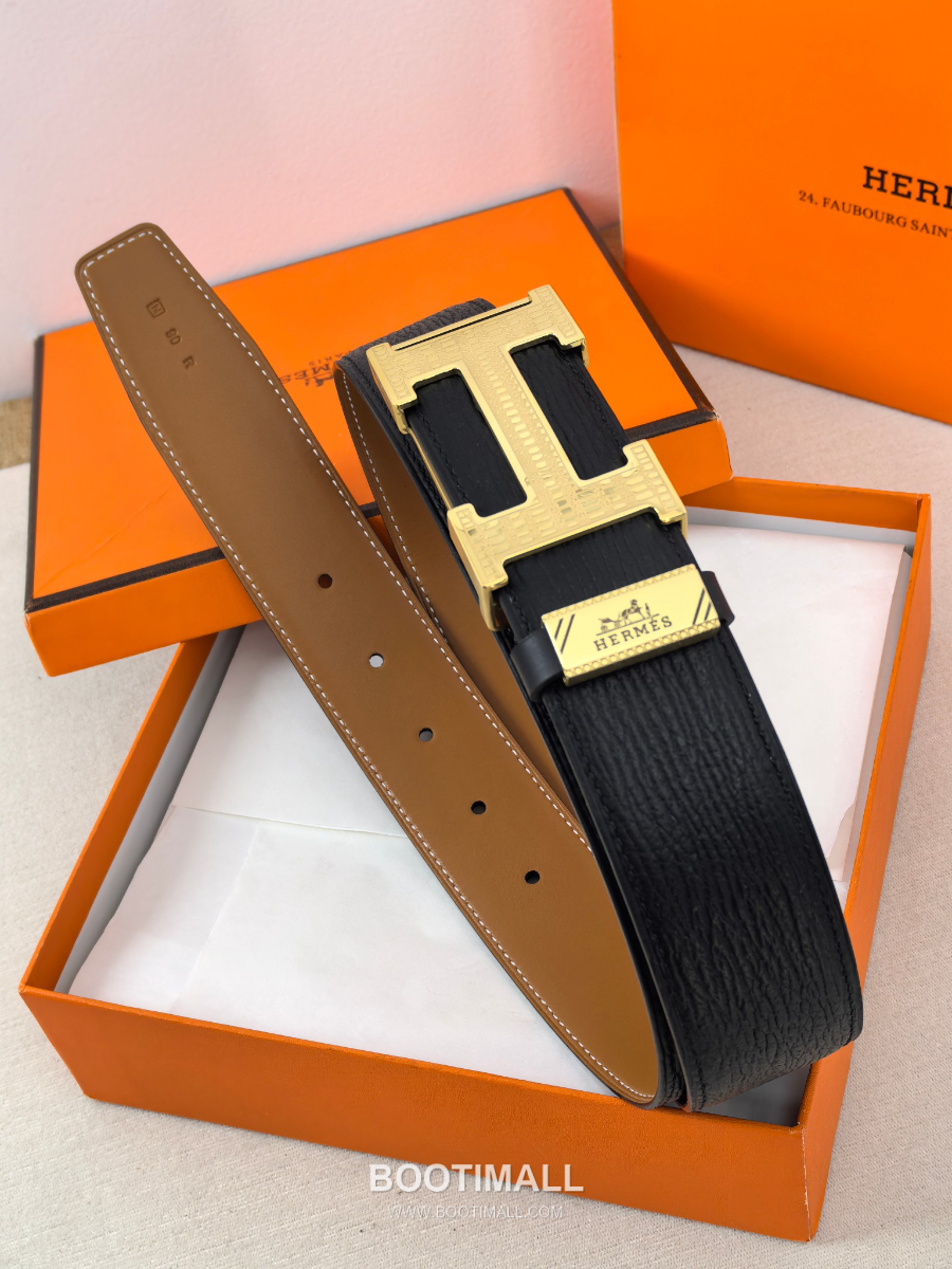 Hermès Constance H Buckle & Reversible 에르메스 콘스탕스 H 버클 리버서블 레더 벨트 3.8cm 4