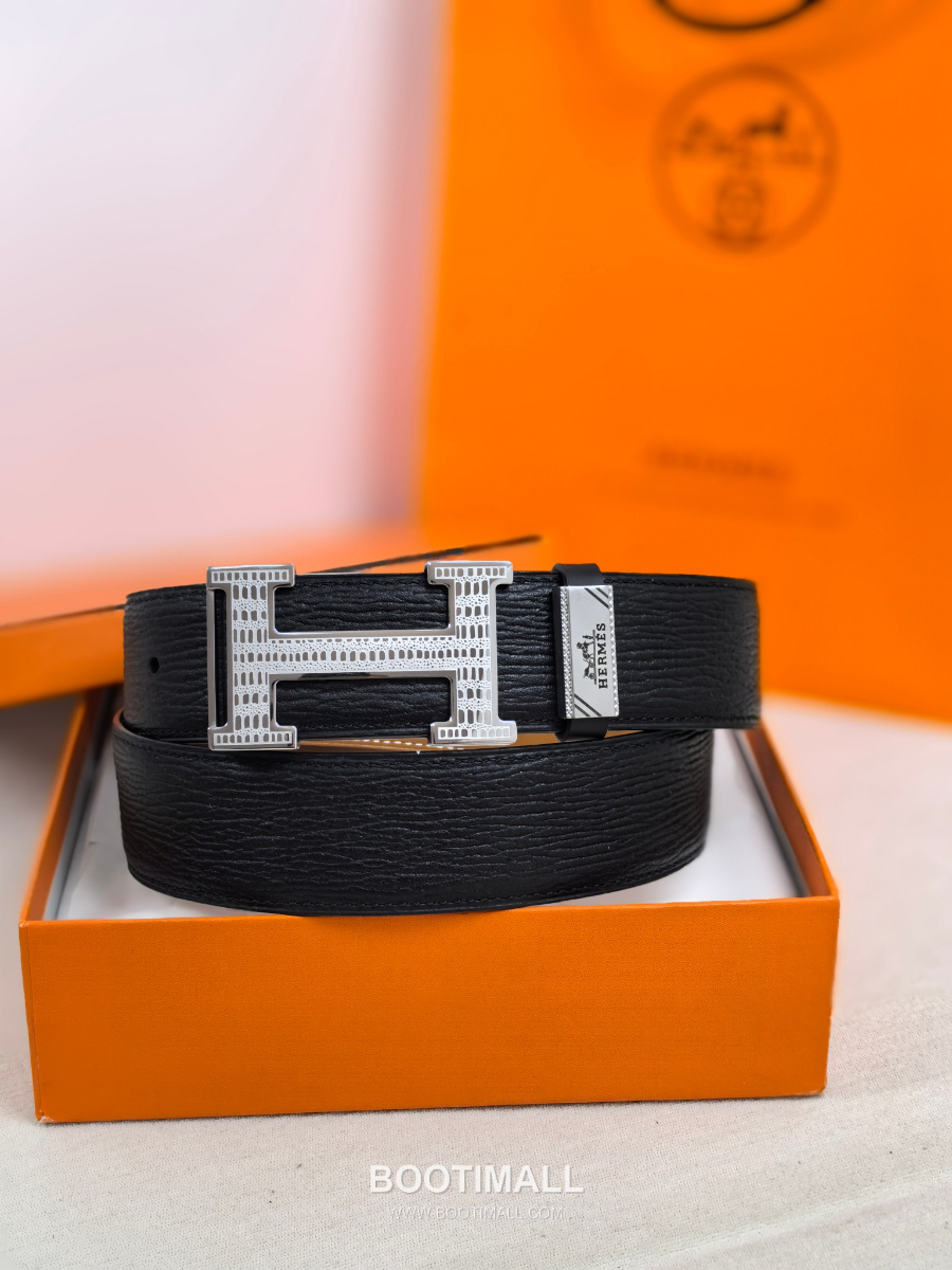 Hermès Constance H Buckle & Reversible 에르메스 콘스탕스 H 버클 리버서블 레더 벨트 은장 3.8cm 2