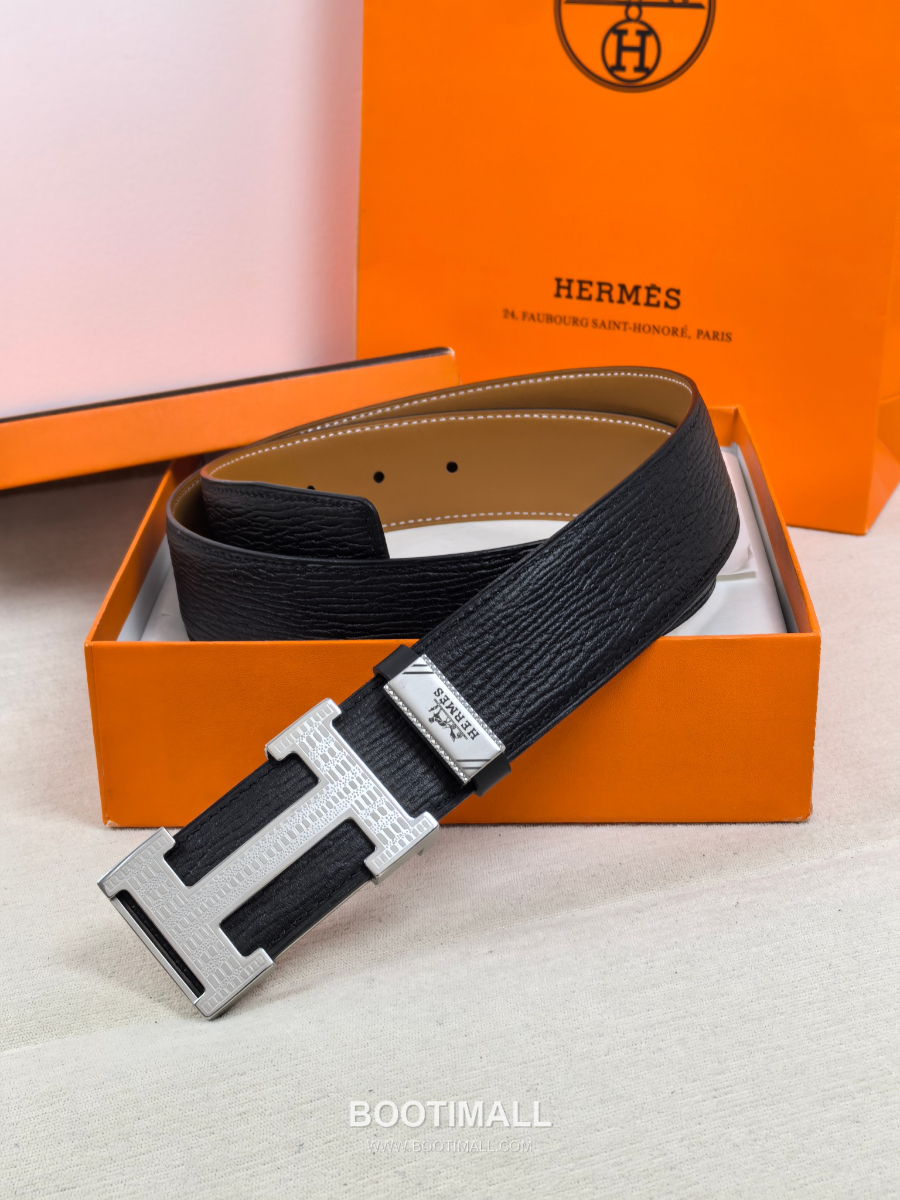 Hermès Constance H Buckle & Reversible 에르메스 콘스탕스 H 버클 리버서블 레더 벨트 은장 3.8cm 4