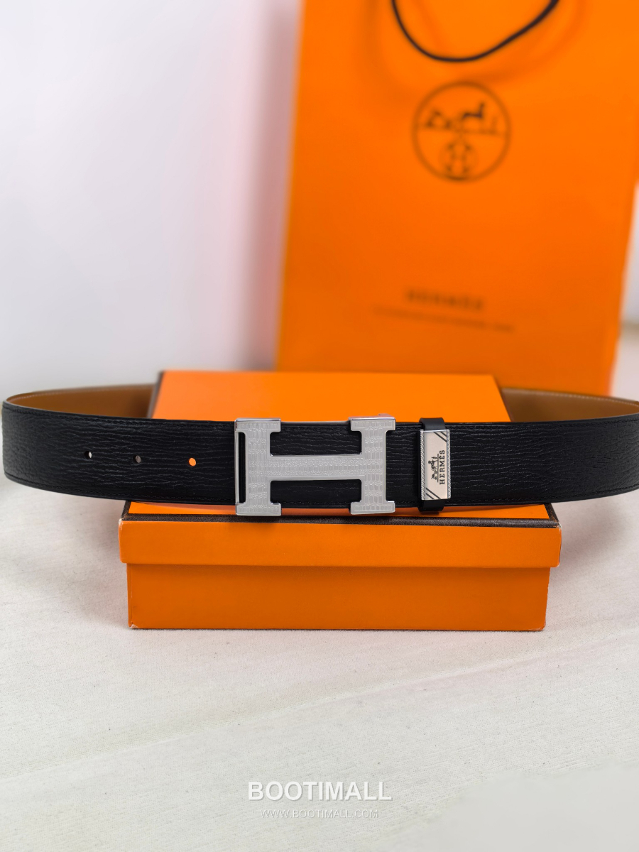 Hermès Constance H Buckle & Reversible 에르메스 콘스탕스 H 버클 리버서블 레더 벨트 은장 3.8cm 5