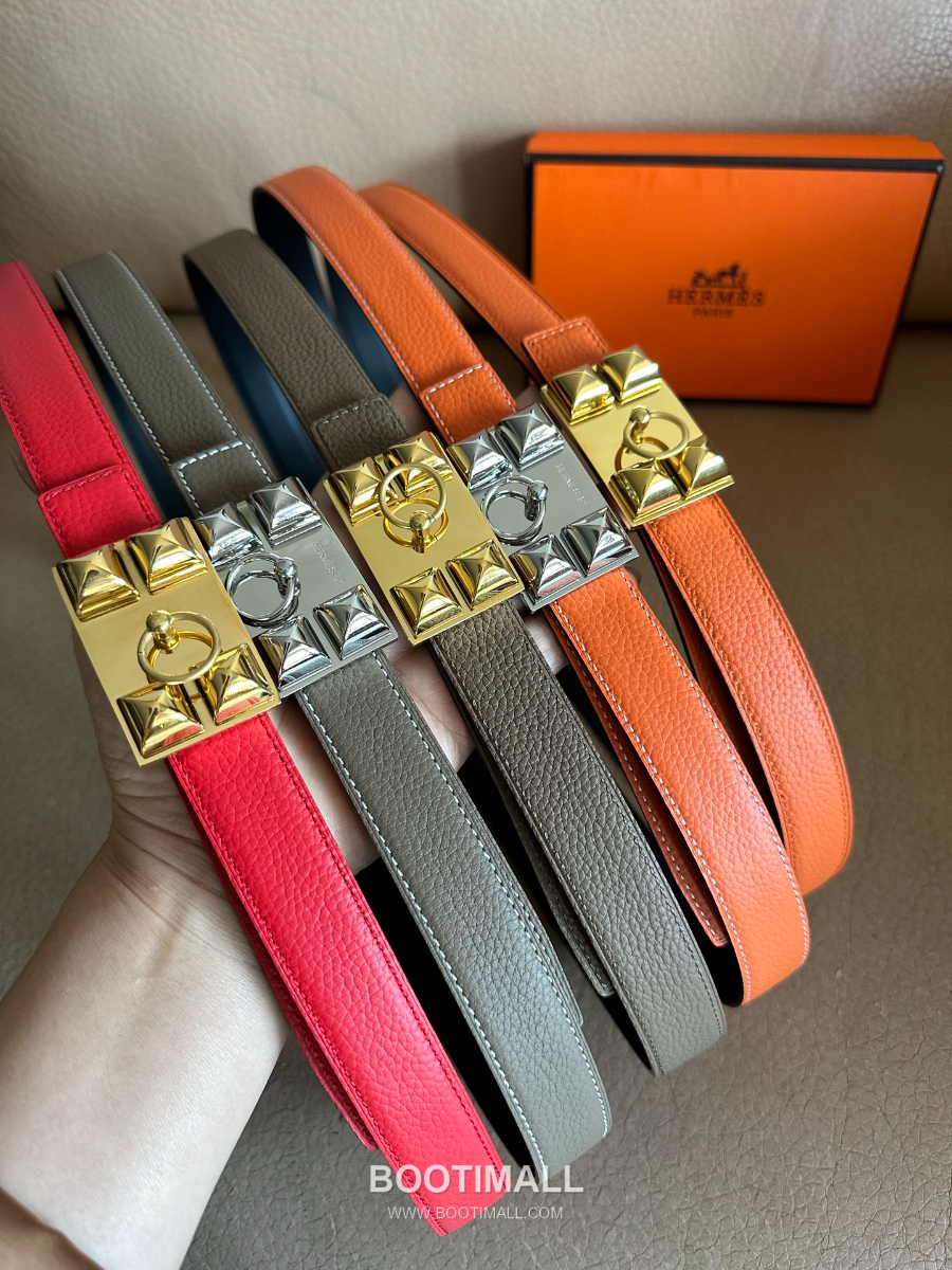 Hermès H Buckle Togo Leather Belt 에르메스 H 버클 토고 레더 여성 벨트 2.4cm 11