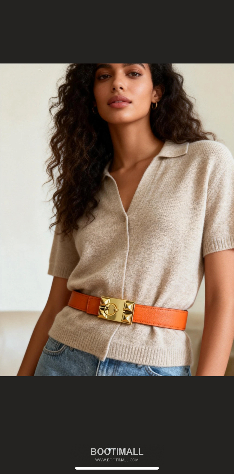 Hermès H Buckle Togo Leather Belt 에르메스 H 버클 토고 레더 여성 벨트 오렌지 2.4cm 11