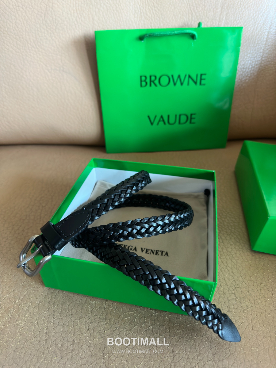 Bottega Veneta Intrecciato Braided 보테가 베네타 인트레치아토 브레이디드 레더 벨트 2cm 2
