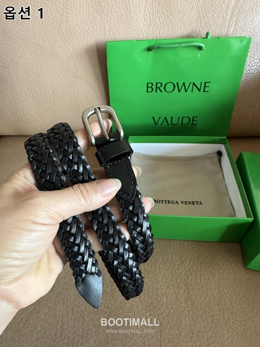 Bottega Veneta Intrecciato Braided 보테가 베네타 인트레치아토 브레이디드 레더 벨트 2cm 3