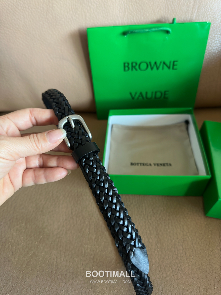 Bottega Veneta Intrecciato Braided 보테가 베네타 인트레치아토 브레이디드 레더 벨트 2cm 4