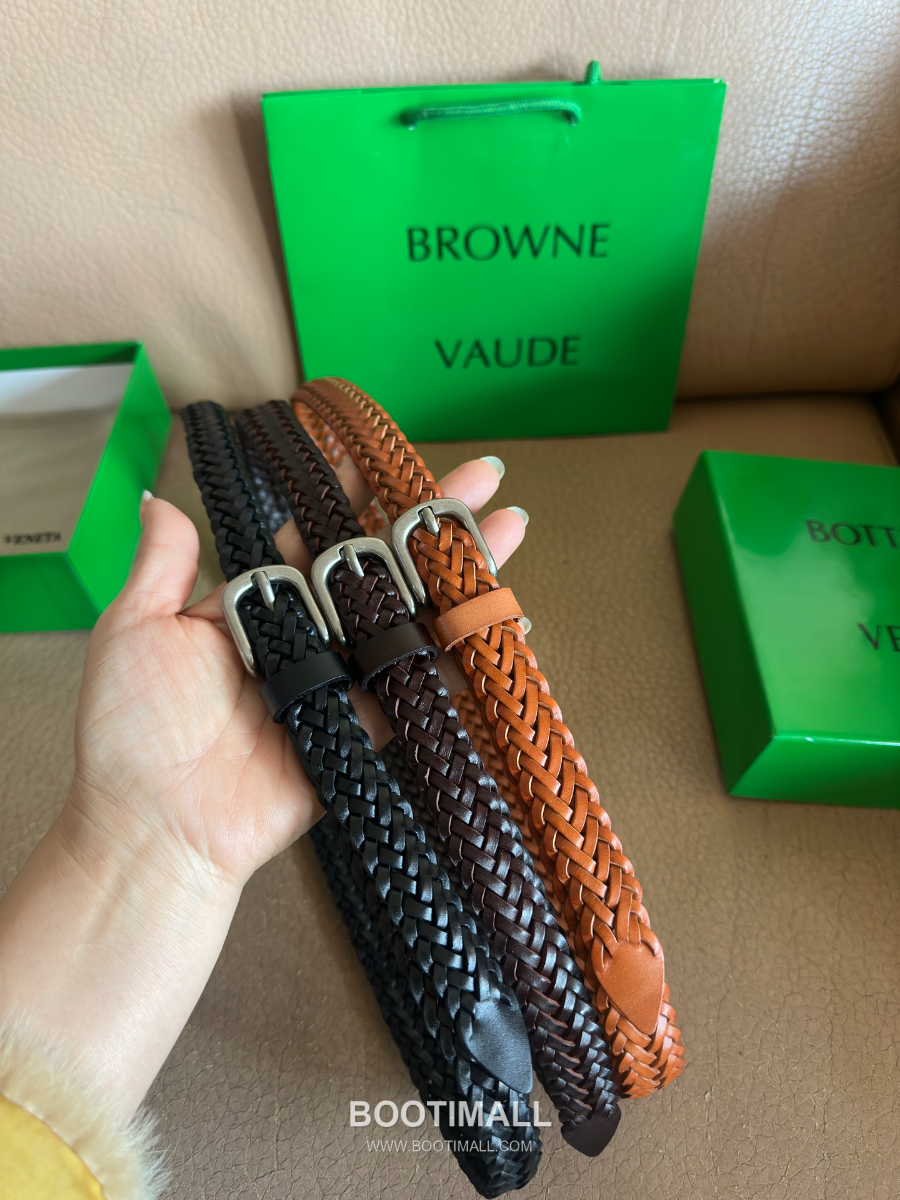 Bottega Veneta Intrecciato Braided 보테가 베네타 인트레치아토 브레이디드 레더 벨트 2cm 11