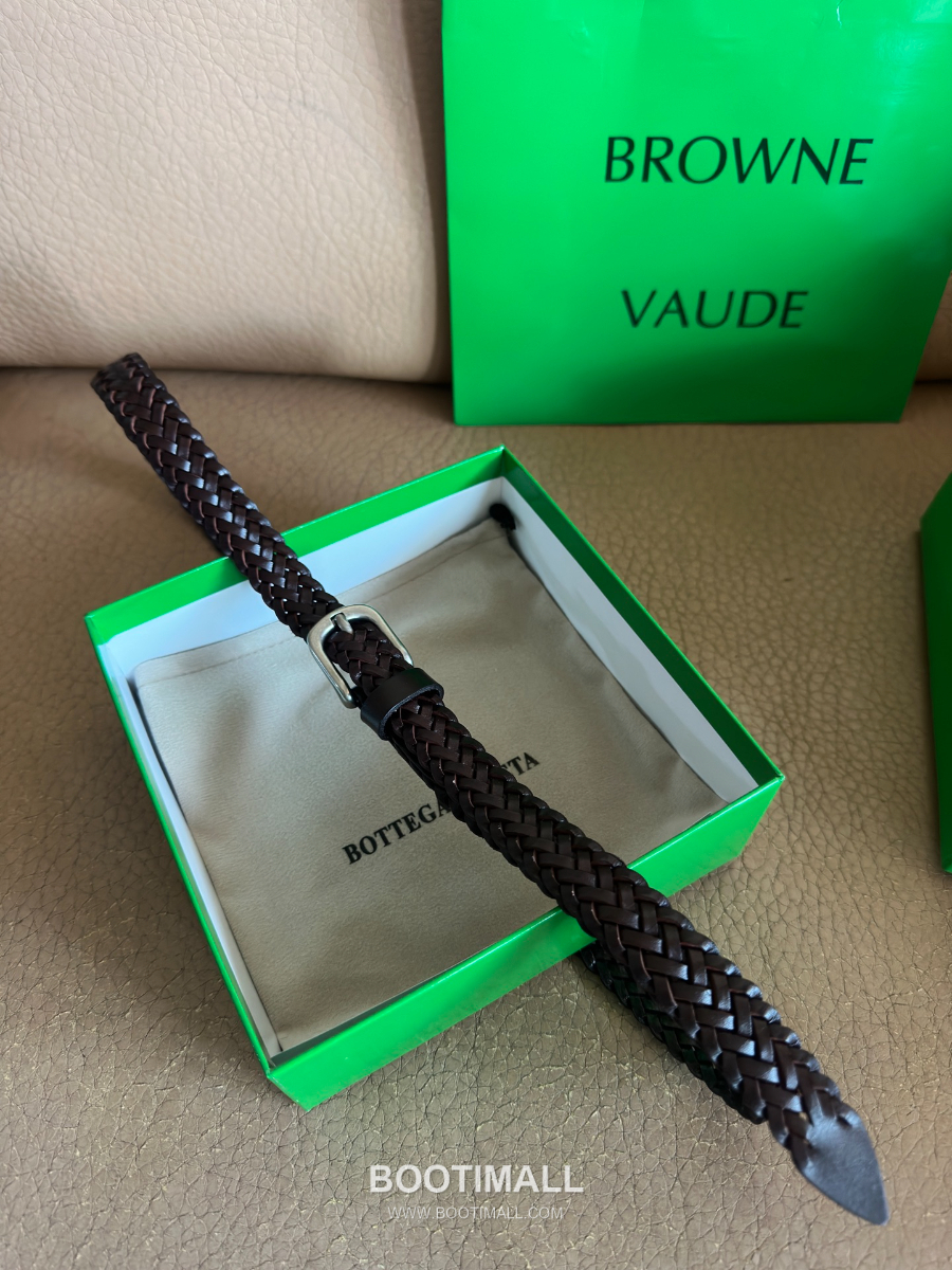 Bottega Veneta Intrecciato Braided 보테가 베네타 인트레치아토 브레이디드 레더 벨트 2cm 18