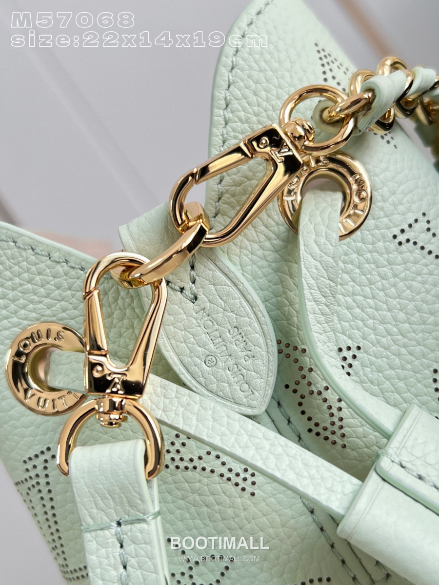 Louis Vuitton 루이비통 벨라 핸드백 마히나 모노그램 퍼포레이티드 레더 민트 M57068 22cm 5