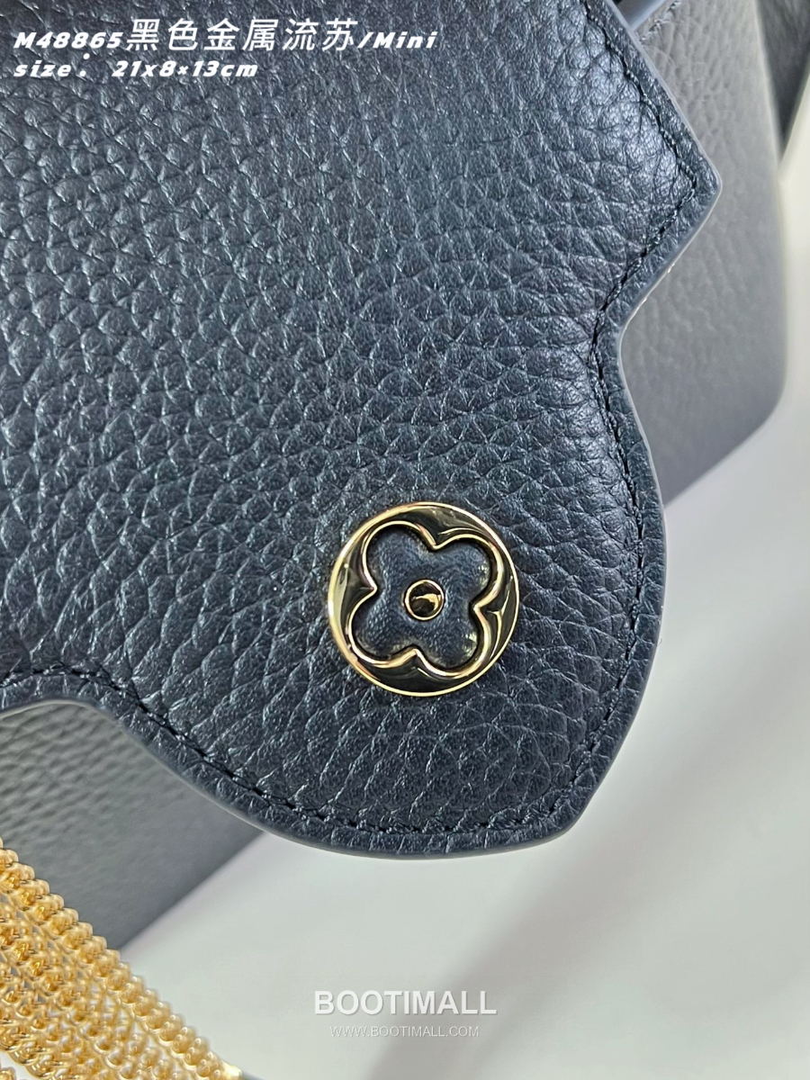 Louis Vuitton 루이비통 Capucines Mini 카푸신 미니 Taurillon 레더 LV Fireworks 블랙 M48865 21cm 8