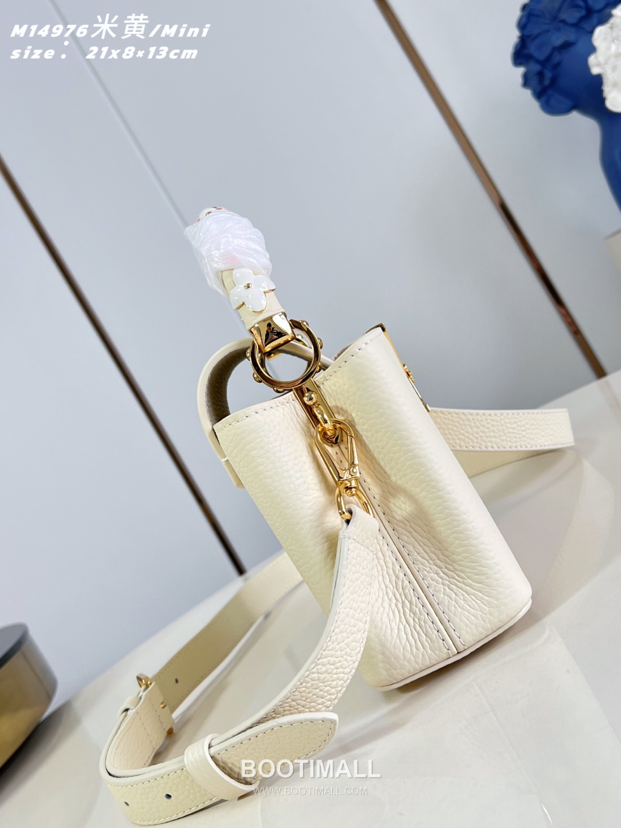 Louis Vuitton Capucines Mini Taurillon Leather 루이비통 카푸신 미니 토리옹 가죽 플로럴 탑핸들백 21cm 2