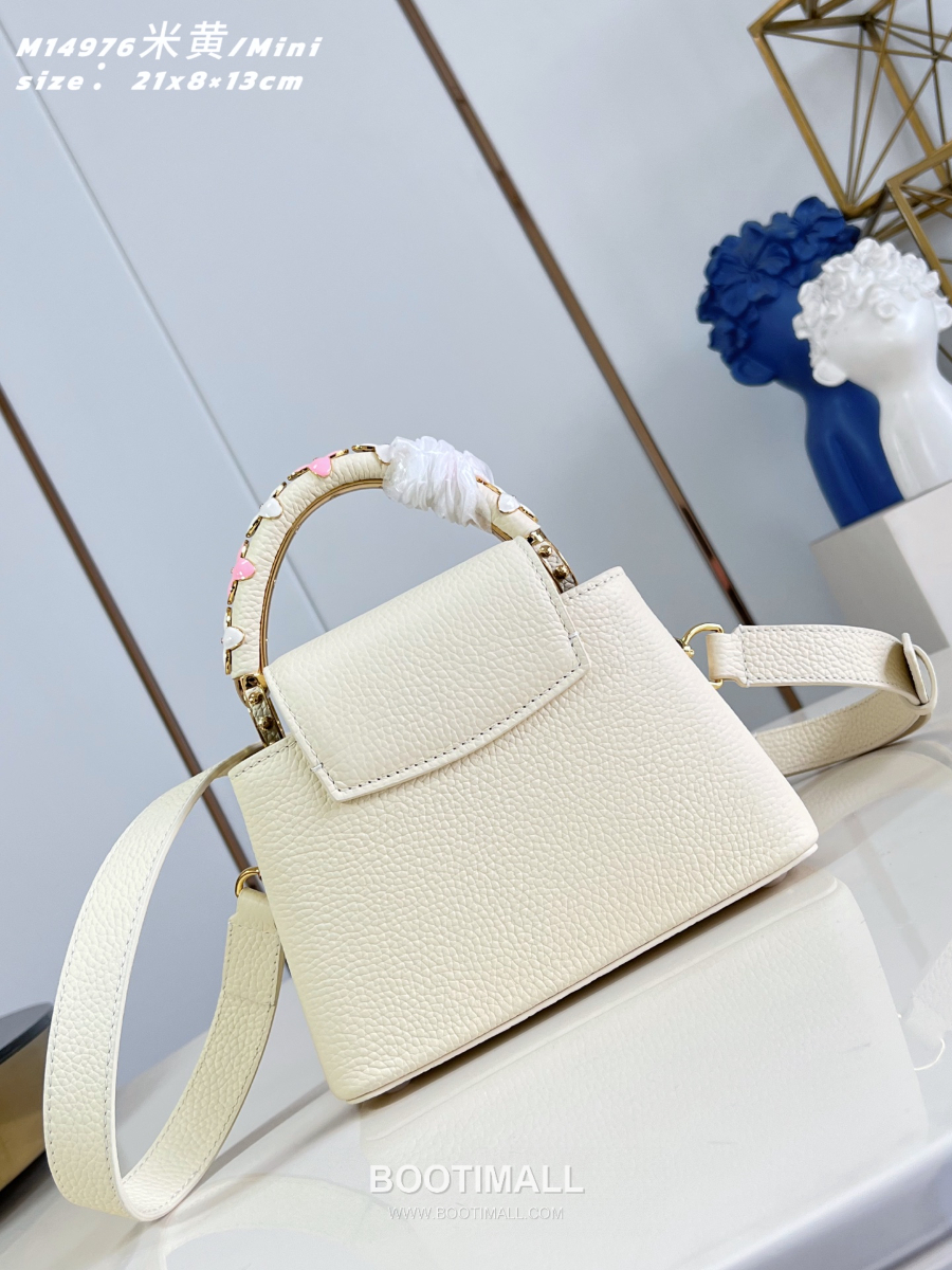 Louis Vuitton Capucines Mini Taurillon Leather 루이비통 카푸신 미니 토리옹 가죽 플로럴 탑핸들백 21cm 3