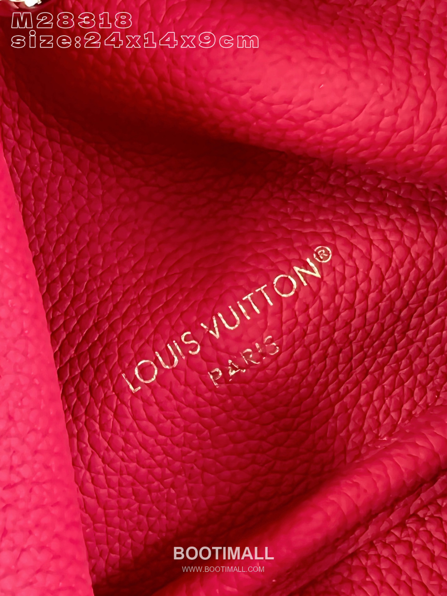 Louis Vuitton Neverfull Out BB 루이비통 네버풀 반둘리에 인사이드 아웃 BB 모노그램 캔버스 토리옹 가죽 미니 토트백 레드 24cm 12