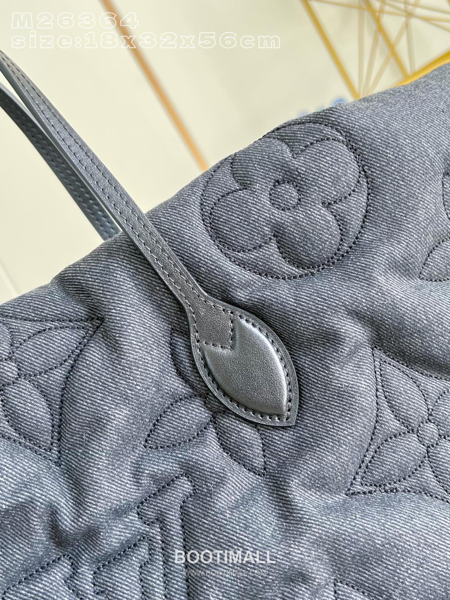 Louis Vuitton Neverfull Inside Out MM 루이비통 네버풀 인사이드 아웃 MM 퍼피그램 블랙 진 M26364 18cm 3