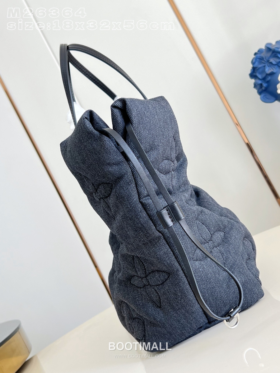 Louis Vuitton Neverfull Inside Out MM 루이비통 네버풀 인사이드 아웃 MM 퍼피그램 블랙 진 M26364 18cm 4