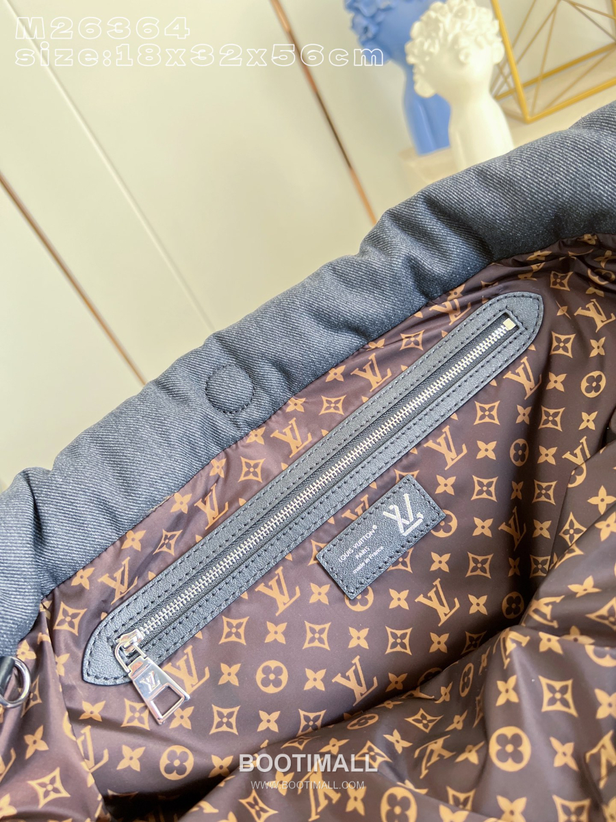 Louis Vuitton Neverfull Inside Out MM 루이비통 네버풀 인사이드 아웃 MM 퍼피그램 블랙 진 M26364 18cm 8