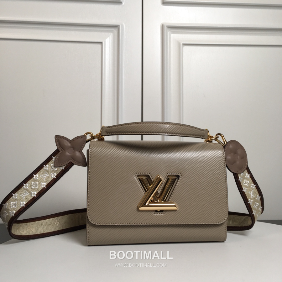 Twist MM Epi Leather M57050 Louis Vuitton 트위스트 MM 에피 레더 와이드 스트랩 숄더백 카키 금장 23cm 3