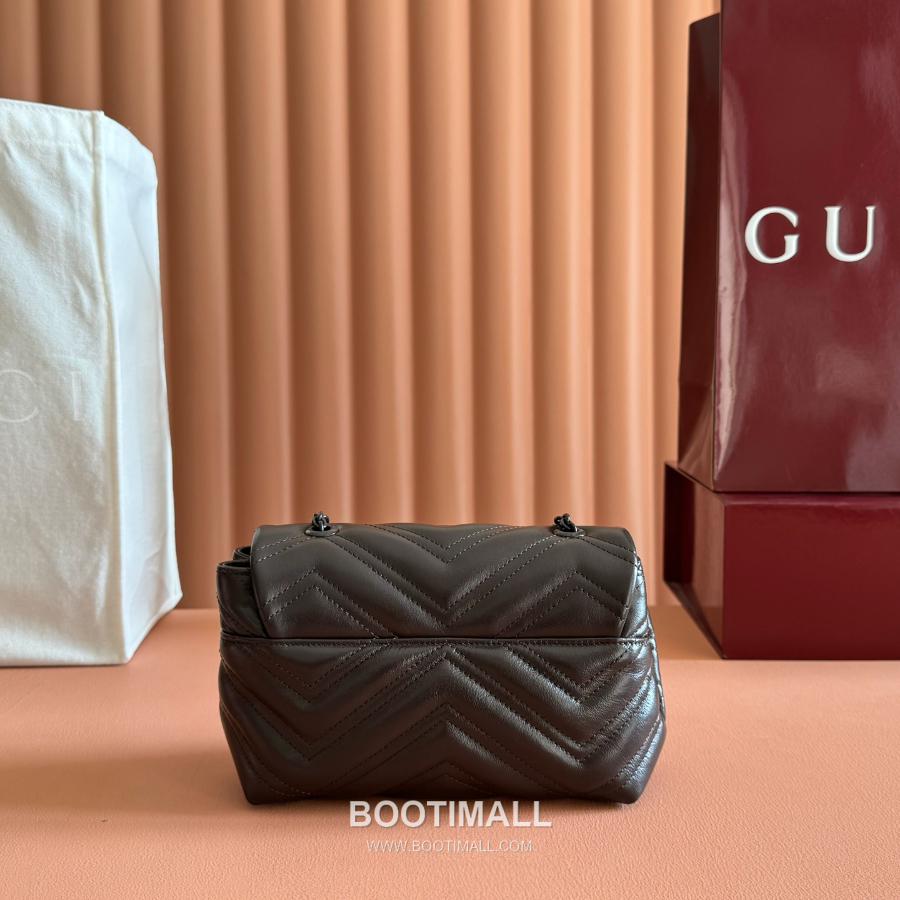 Gucci GG Marmont Mini Matelassé Leather 구찌 GG 마몽 미니 마틀라세 레더 숄더백 856368 커피블랙 20cm 2