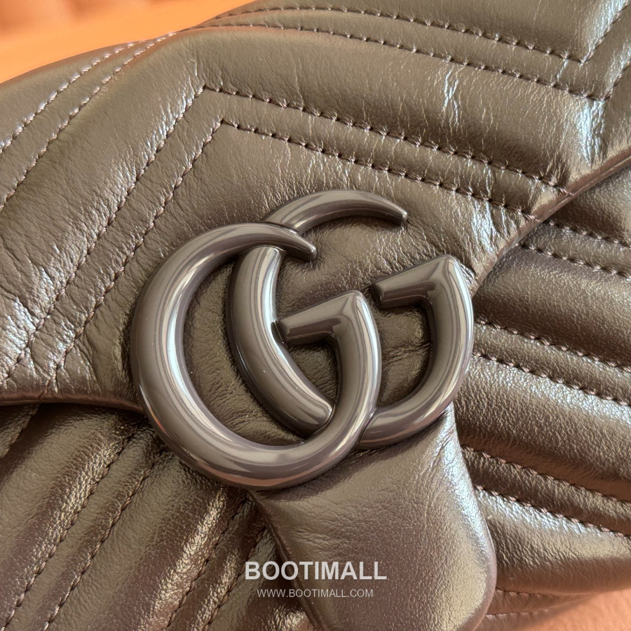 Gucci GG Marmont Mini Matelassé Leather 구찌 GG 마몽 미니 마틀라세 레더 숄더백 856368 커피블랙 20cm 5
