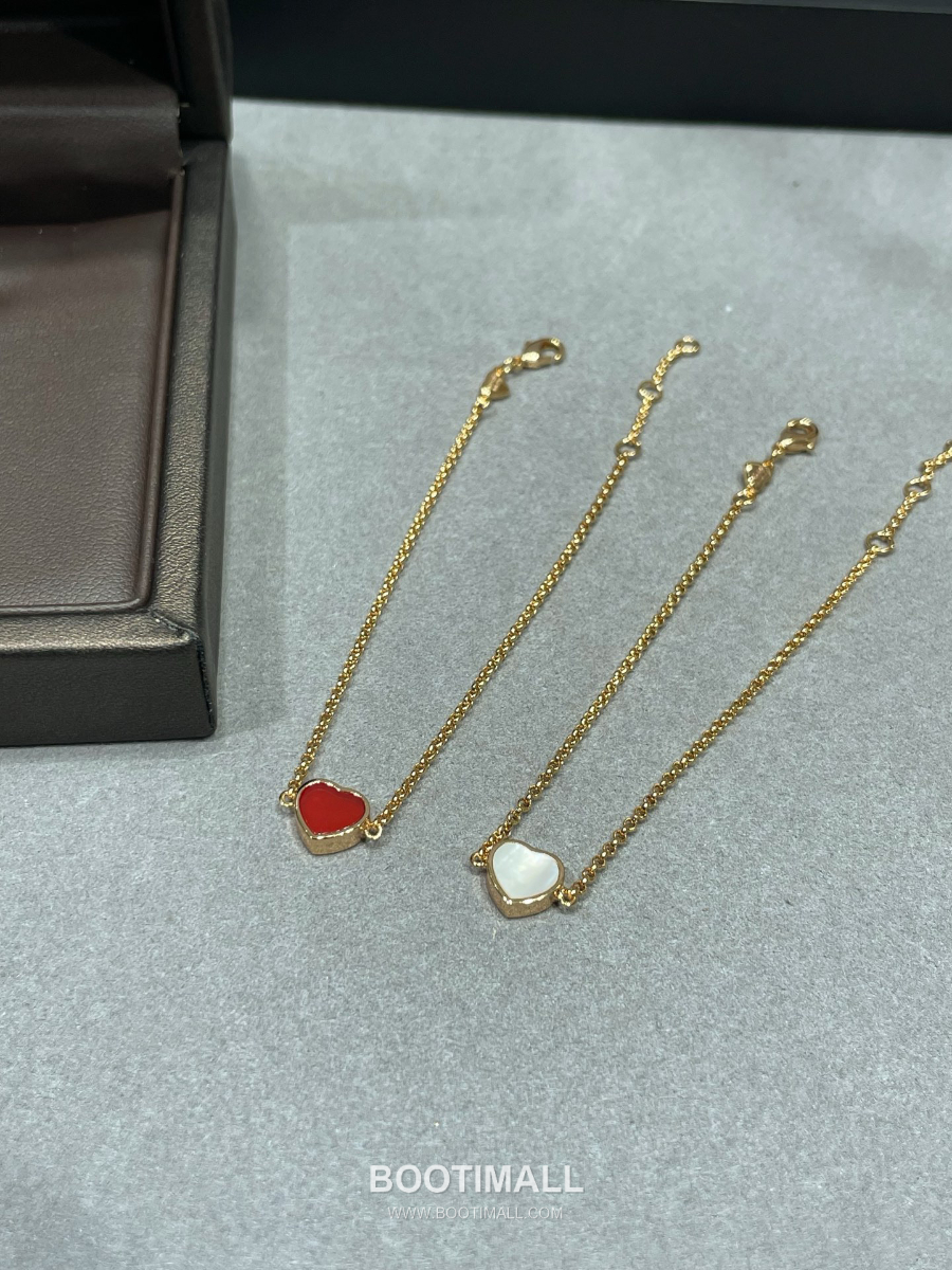 Chopard Happy Hearts Mini Heart Bracelet White/Red 쇼파드 해피 하츠 미니 하트 브레이슬릿 화이트/레드 4