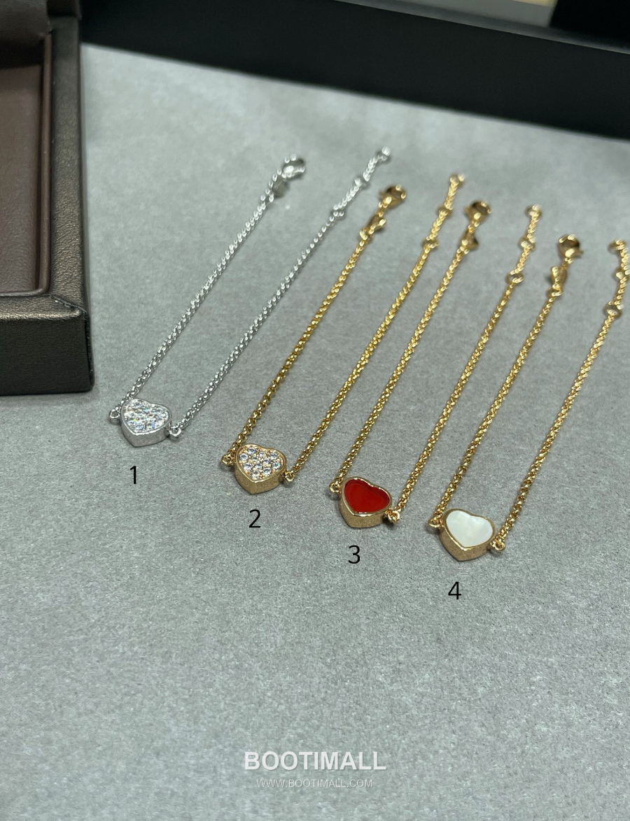 Chopard Happy Hearts Mini Heart Bracelet White/Red 쇼파드 해피 하츠 미니 하트 브레이슬릿 화이트/레드 7