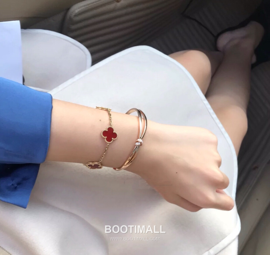 Van Cleef & Arpels Vintage Alhambra Bracelet 5 Motifs 반클리프 아펠 빈티지 알함브라 브레이슬릿 5 모티프 멀티 스톤 18K 옐로우 골드 7