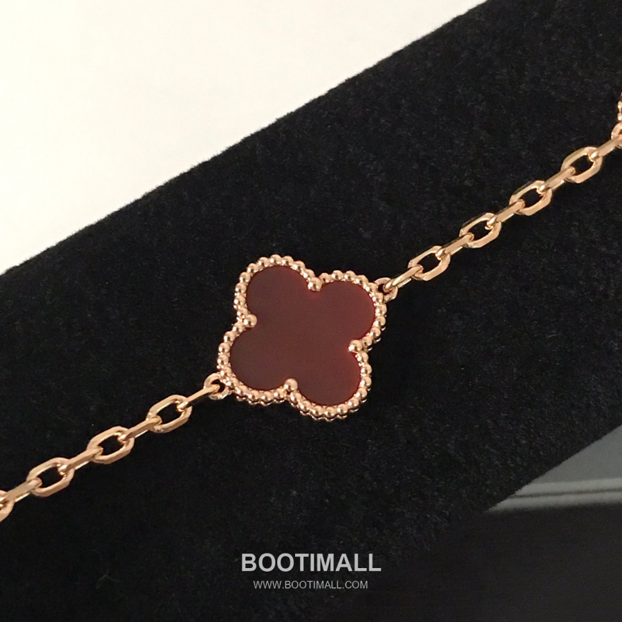Van Cleef & Arpels Vintage Alhambra Bracelet 5 Motifs 반클리프 아펠 빈티지 알함브라 브레이슬릿 5 모티프 멀티 스톤 18K 옐로우 골드 11