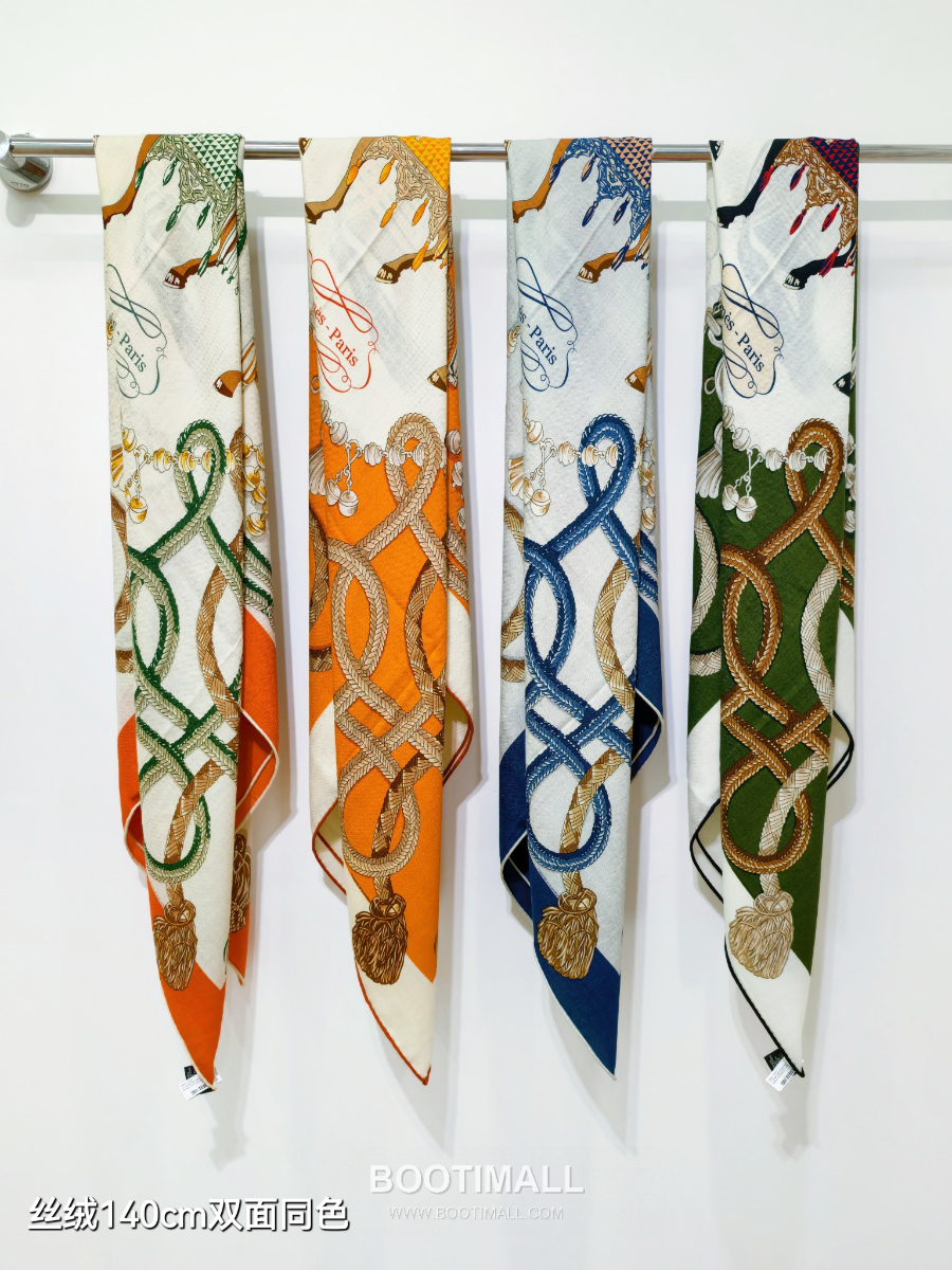 Hermès Cashmere Silk Shawl 140 “Steed” RHMS2584 에르메스 캐시미어 실크 숄 140 “준마” RHMS2584 140×140cm 9