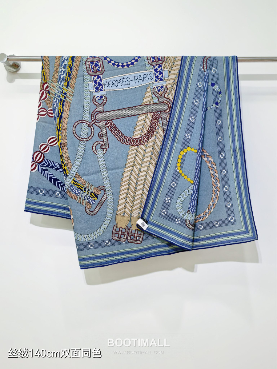 Hermes Cashmere Silk Shawl “Tout en Tresse” 에르메스 캐시미어 실크 숄 140 “뚜 앙 트레스” RHMS2581 140cm 8
