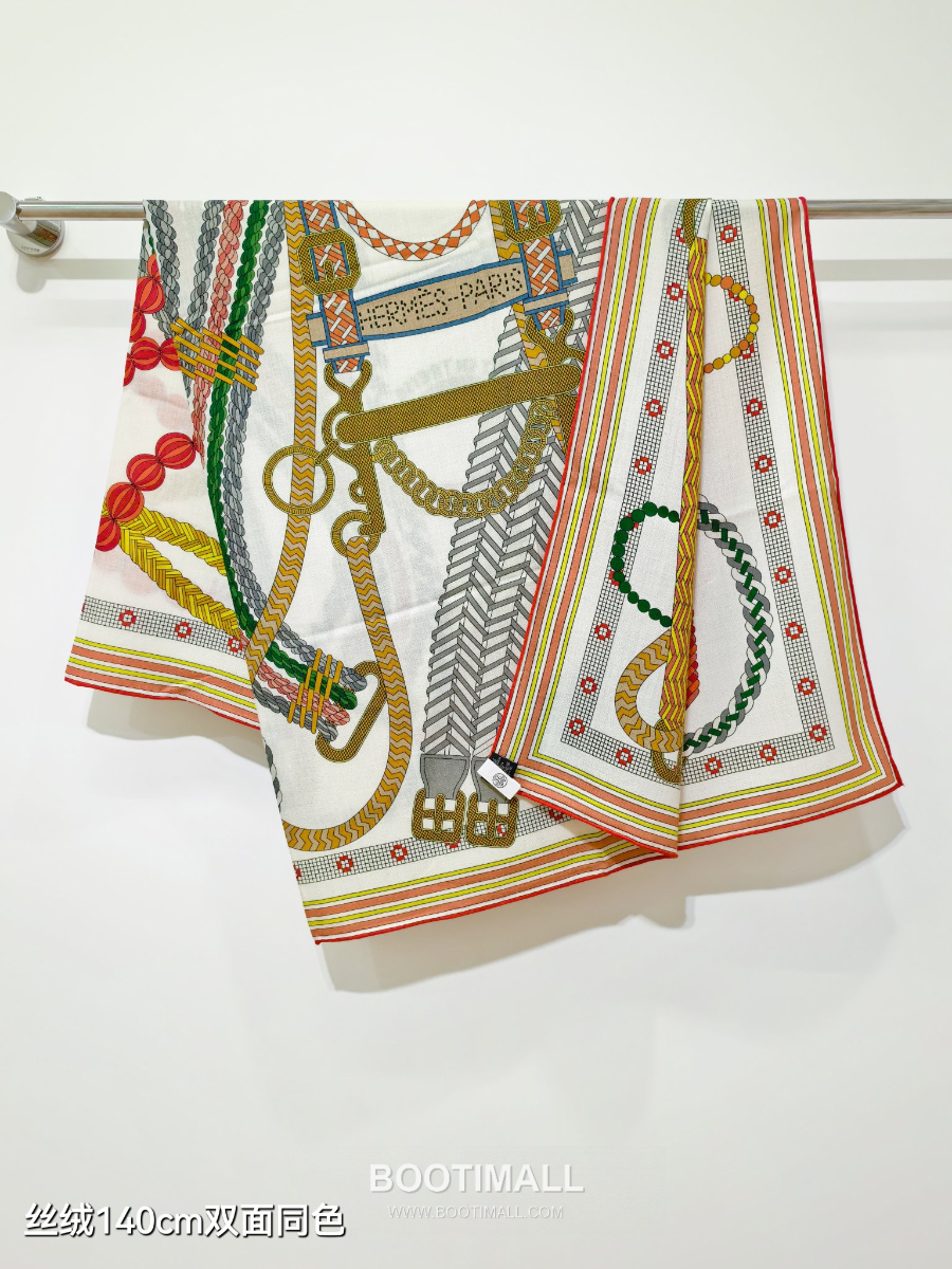 Hermes Cashmere Silk Shawl “Tout en Tresse” RHMS2581 에르메스 캐시미어 실크 숄 140 “뚜 앙 트레스” RHMS2581 140cm 6