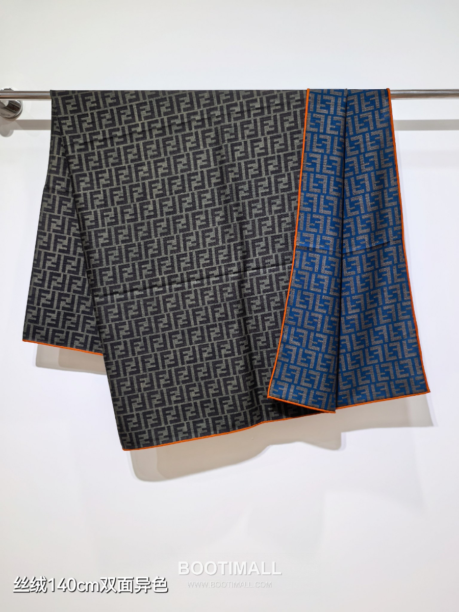 Fendi Cashmere Silk Shawl 140 FF Logo Jacquard 펜디 캐시미어 실크 숄 140 FF 로고 자카드 RFD2507 140cm 7