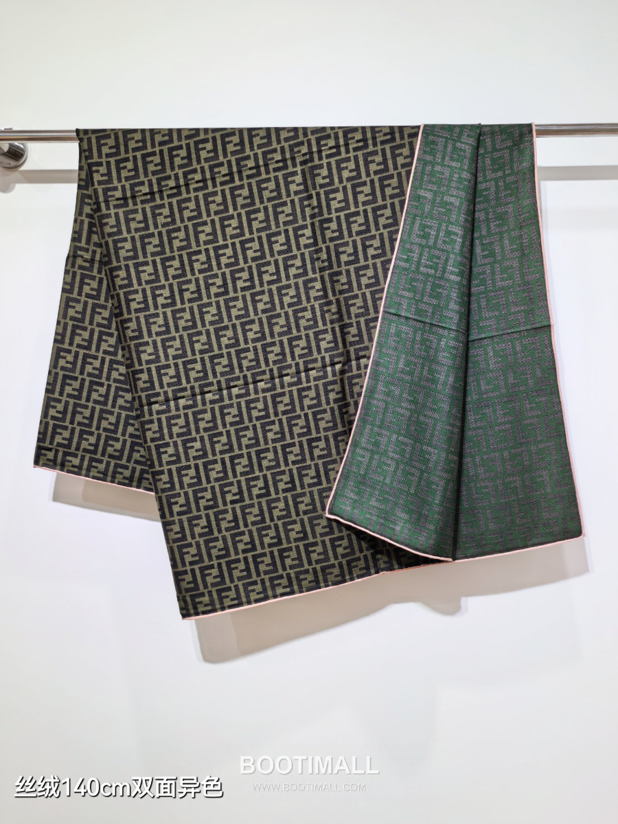 Fendi Cashmere Silk Shawl 140 FF Logo Jacquard 펜디 캐시미어 실크 숄 140 FF 로고 자카드 RFD2507-1 140cm 7