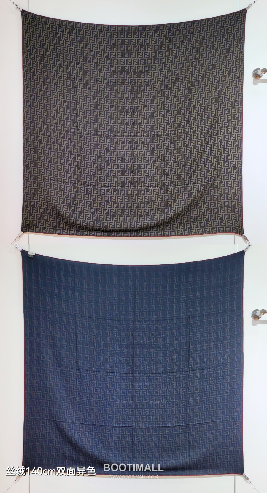 Fendi Cashmere Silk Shawl 140 FF Logo Jacquard 펜디 캐시미어 실크 숄 140 FF 로고 자카드 RFD2507-2 140cm 1