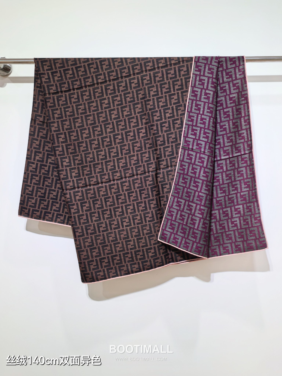 Fendi Cashmere Silk Shawl 140 FF Logo Jacquard 펜디 캐시미어 실크 숄 140 FF 로고 자카드 RFD2507-3 140cm 7