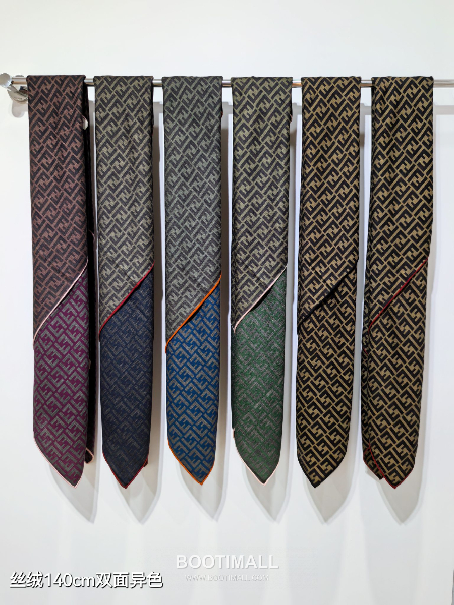 Fendi Cashmere Silk Shawl 140 FF Logo Jacquard 펜디 캐시미어 실크 숄 140 FF 로고 자카드 RFD2507-4 140cm 9