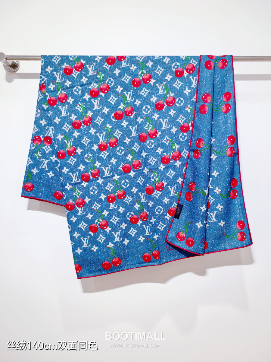 Louis Vuitton x Takashi Murakami Cashmere 루이비통 x 다카시 무라카미 캐시미어 실크 숄 140 모노그램 체리(세리즈) RLV2541 140×140cm 6