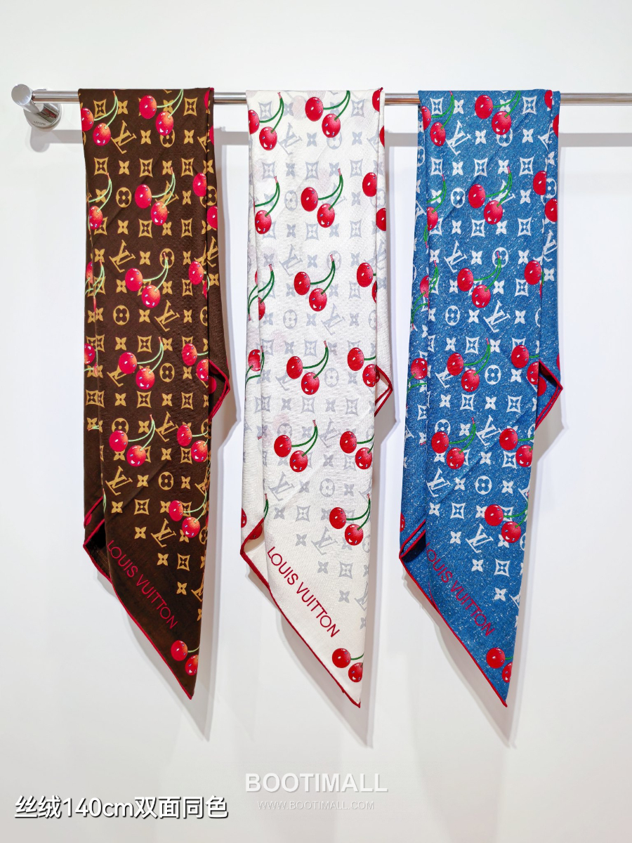 Louis Vuitton x Takashi Murakami Cashmere 루이비통 x 다카시 무라카미 캐시미어 실크 숄 140 모노그램 체리(세리즈) RLV2541 140×140cm 8