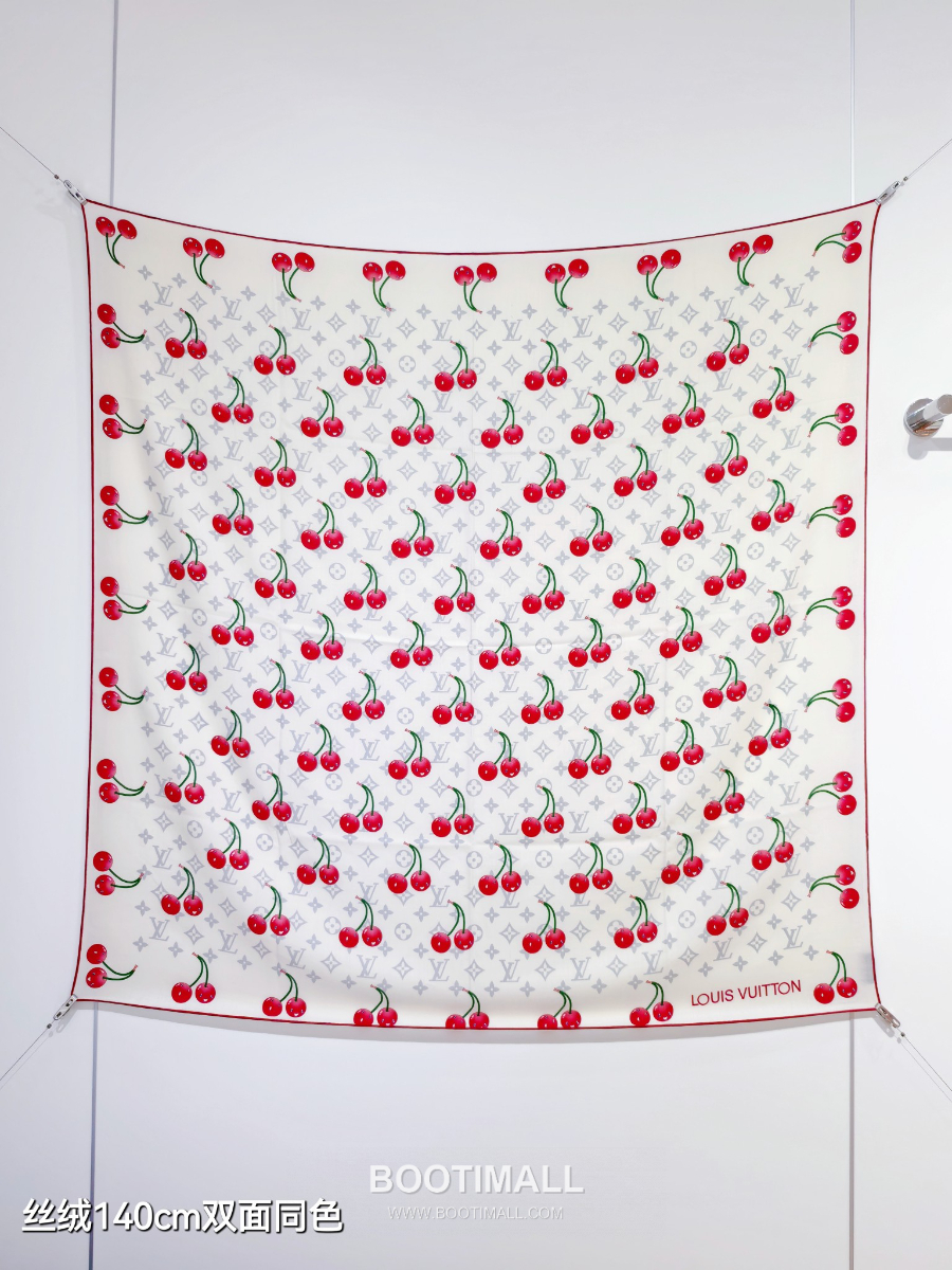 Louis Vuitton x Takashi Murakami Cashmere 루이비통 x 다카시 무라카미 캐시미어 실크 숄 140 모노그램 체리(세리즈) RLV2541-1 140cm 3